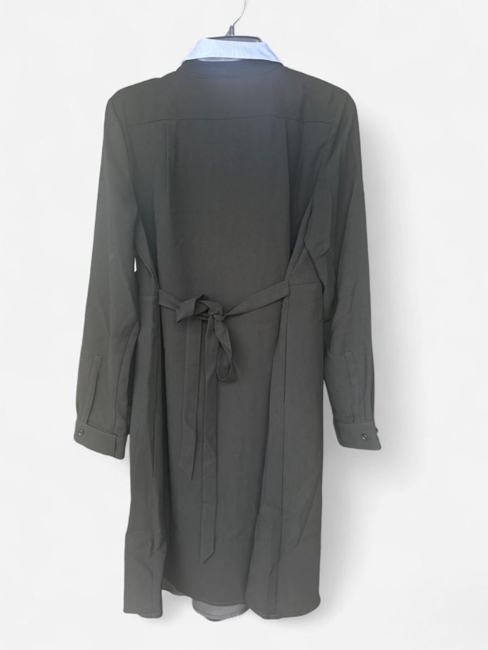 Coach Black Long Sleeve Dress with Light Blue Collar - Picture 3 of 3